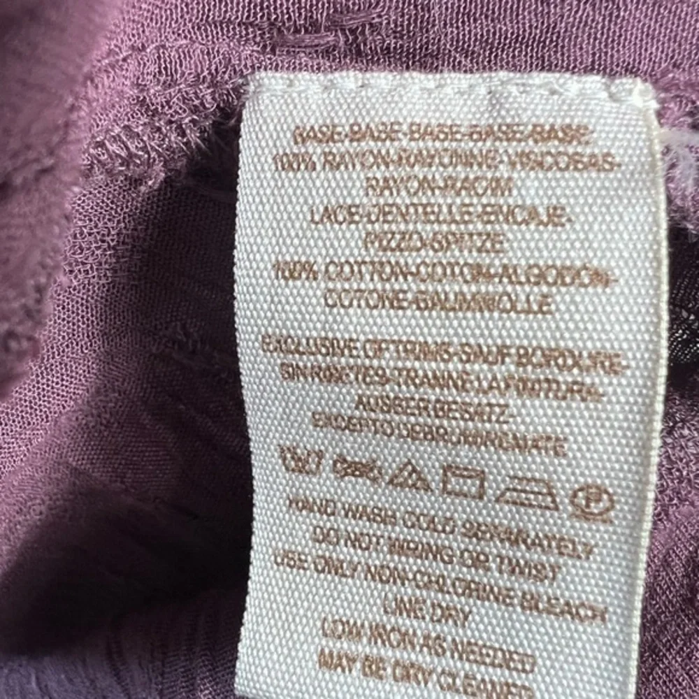Free People Purple Crochet‎ Back Shirt Size Small